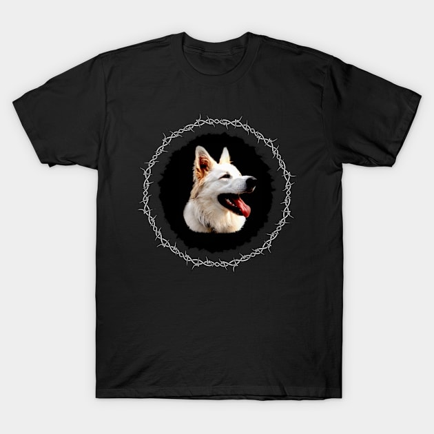 White German Shepherd Dog T-Shirt by PhotoArts